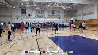 Salinas High School Boys Volleyball v Paso Robles end of set 1 [upl. by Alberto]