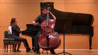 Evan Tsai Age 16  Koussevitzky Bass Concerto II Andante [upl. by Kentigera]