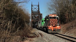 WE 3073 Leads a Colorful Consist on 218  3212024 [upl. by Dadinirt]