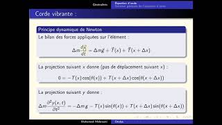 102 Ondes corde vibrante équation donde et solution [upl. by Aratahs987]