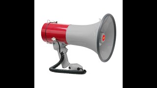 60 watts Handheld Battery Operated Megaphone with Microphone Siren  Hand Grip amp Shoulder Sling Type [upl. by Avan91]