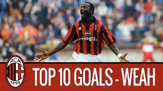 George Weahs top 10 goals for AC Milan [upl. by Ginny]