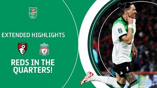 NUNEZ SCREAMER  Bournemouth v Liverpool Carabao Cup extended highlights [upl. by Nyrok]