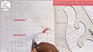 ONE POINT PERSPECTIVE PROJECTION OF TWO VIEWS OF A GIVEN FIGURE [upl. by Sammie]