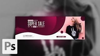 How to create a Banner Design 2  Adobe Photoshop Tutorials [upl. by Eiroc783]