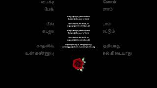 ❤️ Kaadhalikkum Podhu Ada Kannu Theriyathu ❤️ tamilsong 💞 lyrics 💞sarathiuthirapathi💞shortsfeed💞 [upl. by Burns910]