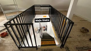 The BEST attic STAIRS ever built  Majic Stairs  Garage Build Ep 13 [upl. by Joktan107]