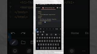 Marquee tag in html on mobile shorts css html html5 [upl. by Anirat]