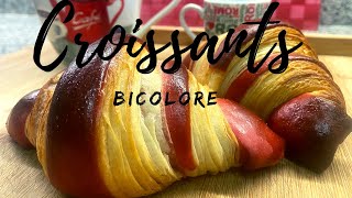 Croissants Sfogliati Bicolore fatti in casa  Cornetti come al bar [upl. by Countess]