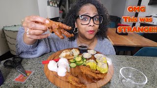 Trying Big Juicy Chicken Feet for the first time NEVER AGAIN DIM SUM Mukbang [upl. by Ayikat]