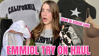 EMMIOL TRY ON CLOTHING HAUL Back to school sale [upl. by Nevak]