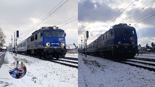 Pociągi kibiców  EP071040 i EP09038  Oświęcim [upl. by Hines]