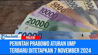 Perintah Prabowo Aturan UMP Terbaru Ditetapkan 7 November 2024 [upl. by Seedman744]