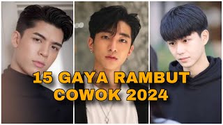 15 GAYA RAMBUT COWOK 2024 [upl. by Anyt]