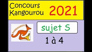 Concours Kangourou 2021 sujet S1ère et Term spé math questions 1 à 4 [upl. by Mcloughlin447]