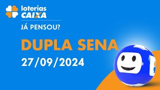 Resultado da Dupla Sena  Concurso nº 2720  27092024 [upl. by Kikelia]