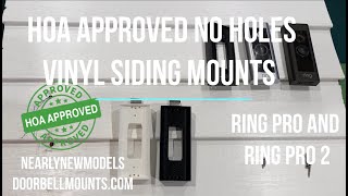 HOA Approved NO screw holes No Drill Ring PRO doorbell Ring Pro 1 and 2 mounting onto Vinyl Siding [upl. by Mairem748]