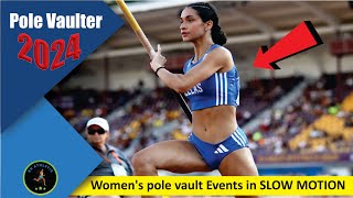 Womens pole vault Events in SLOW MOTION  Anastasia Boumpoulidi Pole Vaulter 2024 🌟 [upl. by Sonia459]