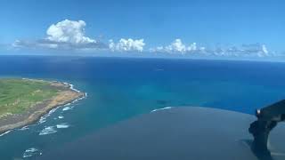 Flying into Iwo Jima and around the island [upl. by Eisaj948]