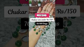 Meesho Chukar set under Rs 150 shortvideo shorts youtubeshorts jewellery trending viralvideo [upl. by Natsirt]