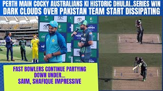 PERTH MAIN COCKY AUSTRALIANS KI HISTORIC DHULAIDARK CLOUDS START DISSIPATING OVER PAKISTAN TEAM [upl. by Naillimxam69]