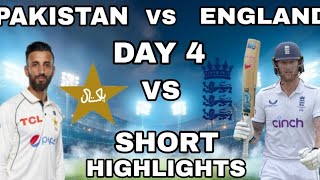 PAKISTAN VS ENGLAND  DAY 4  1ST TEST MATCH  HIGHLIGHTS  2ND3RD INNINGS  MULTAN  HMIKSPORTS [upl. by Itnahs]