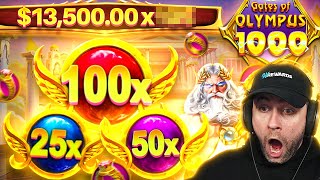 I SPUN in a 100000 MAX BET BONUS on GATES of OLYMPUS 1000 Bonus Buys [upl. by Bergen742]