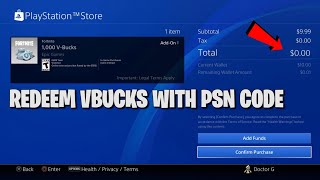 HOW TO REDEEM VBUCKS WITH PSN CODES EASY METHOD FORTNITE [upl. by Kittie]