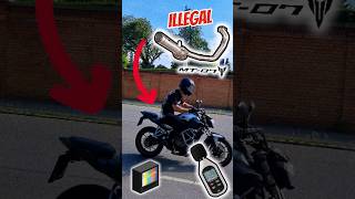 ILLEGAL Straight Pipe  Yamaha MT 07 🏍🔥 bikelife yamaha mt07 [upl. by Aifas500]