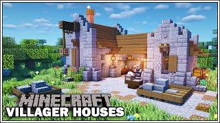 Minecraft Villager Houses  THE STONE MASON  Minecraft Tutorial [upl. by Amla627]