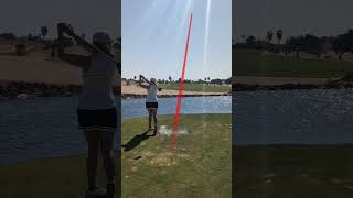 Drive over water 😳 golf golfswing golfer golfaround golfingfun [upl. by Wrand]