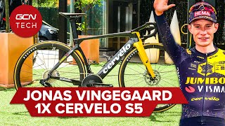 Jonas Vingegaard’s 1x Cervélo S5  Tour De France Pro Bike [upl. by Imotas]