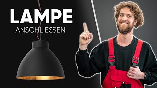 LAMPE ANSCHLIESSEN  Deckenleuchte richtig verkabeln und Montage Tipps [upl. by Norri]