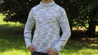 How to knit mens sweater  video tutorial with detailed instructions [upl. by Aikel615]