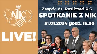 Spotkanie Zespołu ds Rozliczeń PiS z NIK w sprawie Funduszu Sprawiedliwości 31012024 [upl. by Annairoc112]