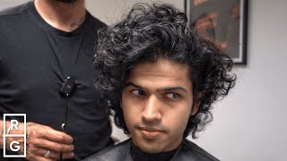 This Haircut TRANSFORMED His Whole Look Haircut to TAME Curls [upl. by Naashom]