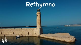 Rethymnο Crete  4k drone [upl. by Delcine]