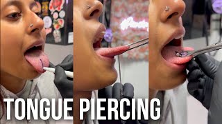 Must watch 😱 TONGUE PIERCING [upl. by Yerahcaz797]