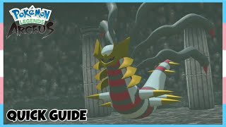 How To Get The Legendary Giratina On The Trail Of Giratina In Pokemon Legends Arceus  Quick Guide [upl. by Nyrb]