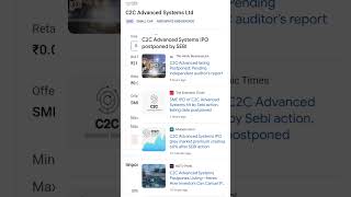 C2C Advanced Systems ipo postponed  GMP crash reason [upl. by Annahsad]