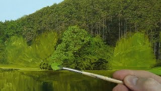 101 How To Paint Realistic Trees in 3 Easy Steps  Oil Painting Tutorial [upl. by Kimon]