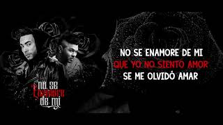 Don Omar amp Chacal  No Se Enamore De Mi Lyric Video [upl. by Logan]