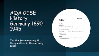 AQA GCSE History Paper 1 How to answer ALL the questions in the Germany paper [upl. by Eannej222]