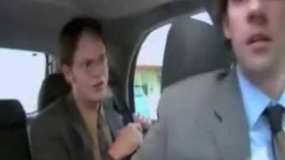 The Office Funny Clips Jim and Dwight Car Safety [upl. by Tollman140]