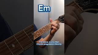 The Verve  Lucky Man Chords progressionAkordy rock [upl. by Karlik334]