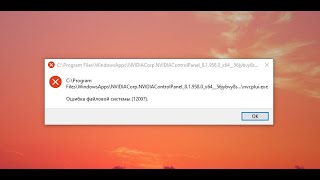 Ошибка файловой системы 12007 Control panel nvidia [upl. by Naik]
