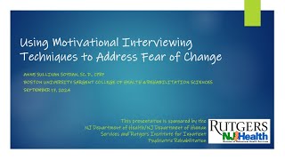 PREP Webinar Using Motivational Interviewing Techniques to Address Fear of Change [upl. by Shiller]