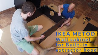 IKEA METOD Wall cabinet frame for UNDERVERK  UTDRAG 80  60 cm Builtin extractor hood application [upl. by Laynad]