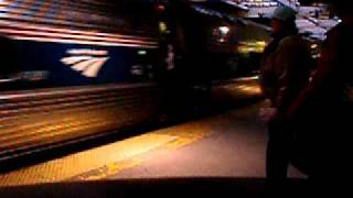 Amtrak Pennsylvanian 42 w AEM7 910 Flashes and Dings through Newark Penn 121010 [upl. by Haile]