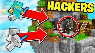 WHEN HACKERS DECIDE TO TEAM Minecraft Skywars [upl. by Nohsar]